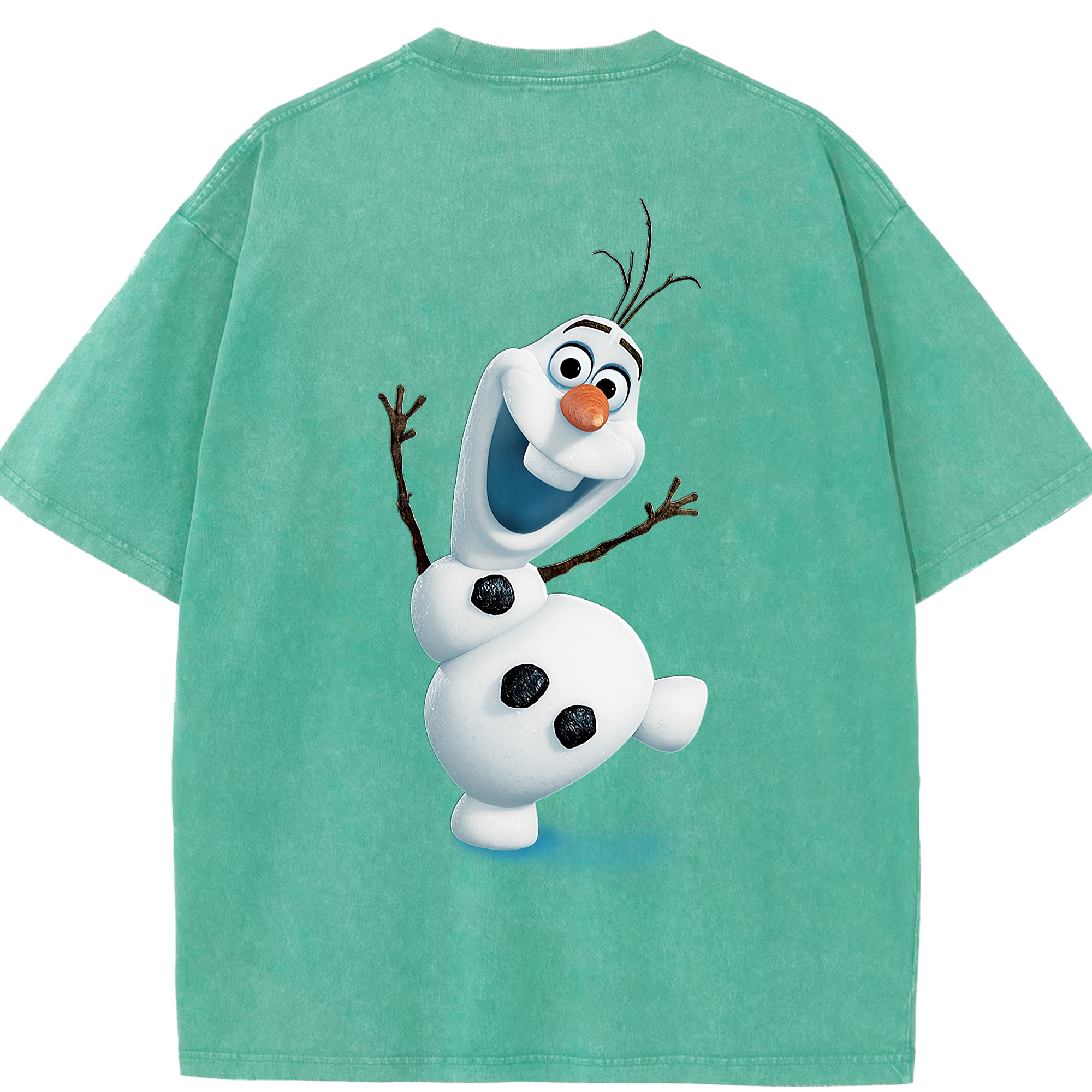 （画像用） アナと雪の女王 アンナ エルサ Frozen Anna Elsa 綿100% ヴィンテージ風 半袖Tシャツ（背面プリント）